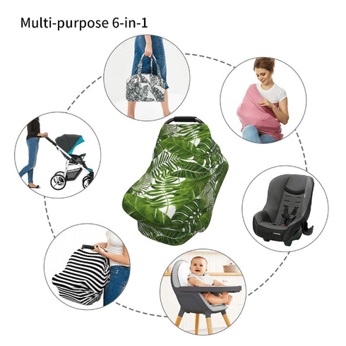 Schgap Leaves Car Seat Cover for Babies Nursing Cover Breastfeeding Baby Carrier Cover Stroller Cover for Newborn