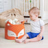 Showers-15.7"L 11.8"H, Fox Decor Basket, Nursery Basket for Baby Clothes, Toys, Laundry, Blanket, Cute Animal Storage