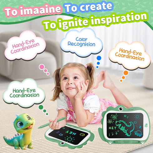 Genialba 8.5 Inch 3 4 5 6 Dinosaur LCD Drawing Tablet Writing Board Toddler Toy Educational Toys Birthday Christmas