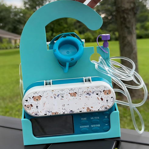 DMERHAC G-Tube Feeding Pump Organizer Holder for Infinity Feeding Pump - Lightweight Durable with Built-in Tubing Coil