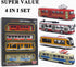 OTONOPI Toy Train Set - Subway Bullet Train High Speed Locomotive Engine Die Cast Model Car for Kids, Pack of 4