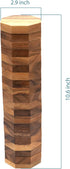 BSIRI Octa Tumbling Tower Game - Wooden Stacking Game for Kids, Adults, and Family, Ideal for Game Night, Party Games,