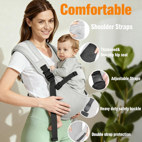 FUNITO 1555 lbs Toddler Carrier Sling for Newborn to Toddler, Ring Sling Baby Carrier with Breathable & Anti-Slip Seat