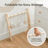 5 Comfy Cubs Wooden Baby Play Gym - Natural Finish Pinewood Baby Activity Gym with Sensory Hanging Toys - Easy No-Tool