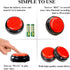 Voice Recorder Button, 30 Second Recording Button, Talking Buttons for Gift Education, Includes 2 AAA Batteries (Red)