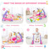 4-in-1 Tummy 0-3-6-9-12 Baby Gym Play Mat with Learning Walker, Time Mat & Baby Push Toys for Newborn Infant Month Boy