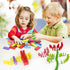 WOOD CITY 1000 Piece Dominoes Set for Kids, Colorful Tiles for Building, Stacking, Racing, with Extra 20 Blocks and