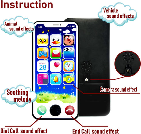Baby Remote Control Toy and Smartphone Bundle, Pretend Playset for Toddlers, Musical Toys with Light and Sound for Kids