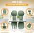 4pc Silicone Self Feeding Baby Utensils Set, 3 Baby Spoons and 1 Baby Fork, BPA Free, Dishwasher Safe (Blue/Green)
