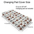 Cute Cows Changing Pad Covers Watercolor Cows Green Leaves Baby Nursery Diaper Changing Pad Sheets for Boys Girls Ultra Soft Breathable Stretch Changing Table Mat Sheets Cover 32''x16''