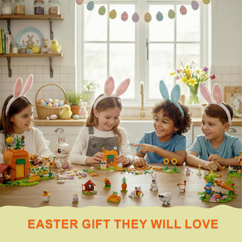 TWERF 24 Packs Fillers-24 1 Sets 6+ Easter Egg in Easter Bunny Carrot House Building Block For Easter Egg Stuffers