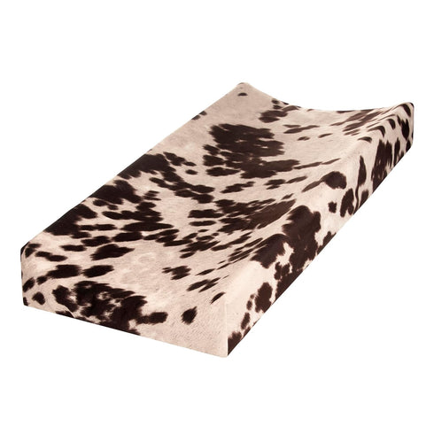 Sweet Potatoes Western Cowboy Changing Pad Cover Super Soft Brown Cowhide