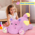 23.6 inch 5 lbs PEACH CAT Hippo Weighted Stuffed Animals Large Hippopotamus Plushies Cute Plush Toys Gifts for Kids