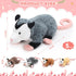 5 Pcs Stuffed Opossum Plush Toy Set, 1 Mommy Opossum with 4 Cute Baby Opossums, Gift for Opossum Lovers