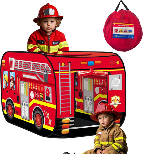 Pop Up Tent Kids: Fire Truck Tent, Pop - Up Playhouse Toy