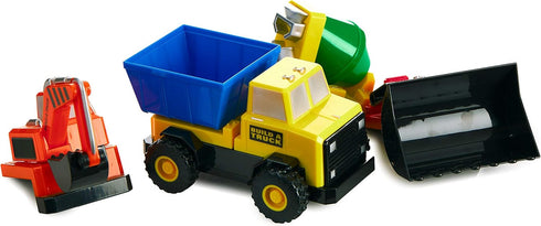Magnetic Build-A-Truck Construction Toy Play Set, 5 Pieces
