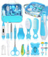 Baby Healthcare and Grooming Kit, Electric Safety Nail Trimmer with Hair Brush Comb for Newborn Infant Toddlers, Baby