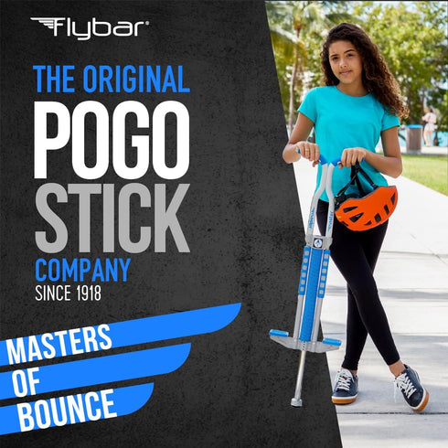 Flybar Master Pogo Stick for Ages 9+, 80 to 160 lbs, Easy Grip Handles, Anti-Slip Pegs, Outdoor Toys