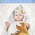 YETTASBIN 30 30 Inch Cartoon Dragon Baby Towel, Ultra Soft Absorbent Cotton Baby Hooded Bath Towel for Newborn Baby Boy