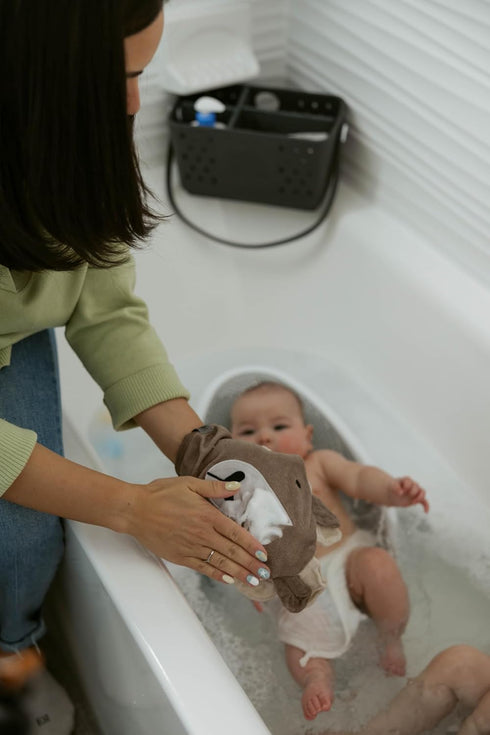 Parker Baby Bath Mitt for Kids | Soft & Absorbent Washcloth Mitt | Quick Dry Baby Washcloth Glove that Fits Both