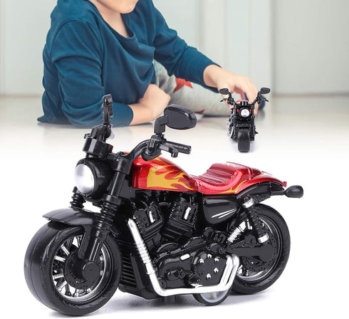 Motorcycle Model - Alloy Small Motorbike Car Model, Pull Back Miniature for Cake Toppers and Gifts
