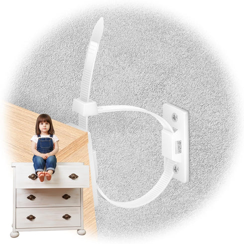 Bremorou 6 Set Dresser Anchors to Wall Furniture Straps Dresser Anchors for Baby