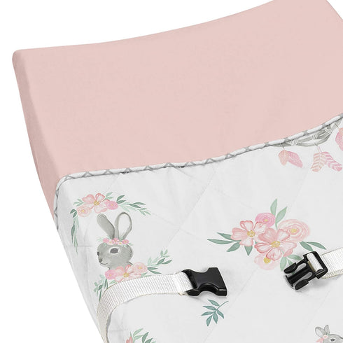 Sweet Jojo Designs Blush Pink and Grey Woodland Boho Dream Catcher Arrow Girl Baby Nursery Changing Pad Cover for Gray