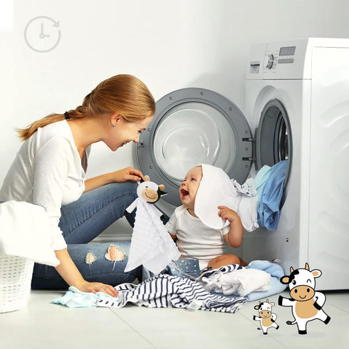 16 Inch Pro Goleem Cow Security Blanket Soft Loveys for Babies for Boys and Girls Newborn Lovie Infant Blankie Cow Baby