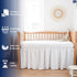 14" Cottingon Crib Bed Skirt for Nursery, Toddler Bedding Dust Ruffle, Brushed Microfiber Crib Skirt with Drop, Fits