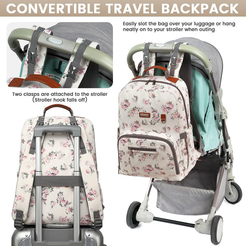 Backpack, Diaper Bag Large Baby Nappy Bags with Portable Changing Pad for Boys and GirlsMultifunction Travel Baby Bag