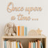 Yeecuem Once Upon a Time Wooden Sign Nursery Wall Decor for Reading Corner Kids Room Bookshelf Home Decor Birthday DIY