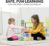 Bankers Box at Play Cardboard ABC/123 Building Learning Blocks, 50 Pack, 3"x 3" Blocks for Kids