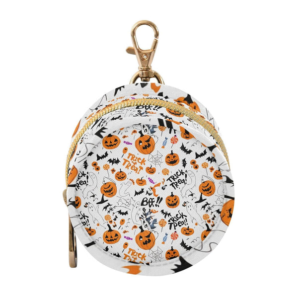 YETTASBIN Halloween Pumpkin Portable Pacifier Holder Case with Metal Hook Buckle & Zipper