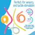 5 Pack Monkey Noodle Stretchy String, Glitter Sensory Fidget Toys (BPA/Phthalate/Latex-Free), Stretches from 12 Inches