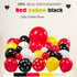 Cartoon Mouse Balloon Garland Kit 157pcs Black Red Yellow White balloons with Foil Starburst Cute dot balloons for kid Cartoon TV Video Game theme Racing car Birthday Decorations