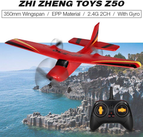 Z50 2.4G 2CH GoolRC RC Airplane, Remote Control Airplane, EPP Foam RC Plane Glider with Gyro RTF Easy to Fly
