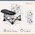 6-36 Toddler Booster Seat for Kitchen Chair & Travel - Portable Foldable with Removable Tray, Baby Camping Chair Months