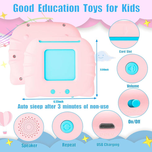 Talking Flash Cards Pocket Speech Toys, 336 Sight Words Montessori Audible Speech Buddy for Toddler Learning