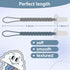 4-Pack Silicone Pacifier Clips with Woven Rope Shape, Flexible Holders for Baby Boys & Girls, Safe for Newborns (Grey)