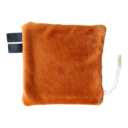 Handmade Plush Mini Blanket Pacifier Holder (Black & White Check w/Brown Fur)