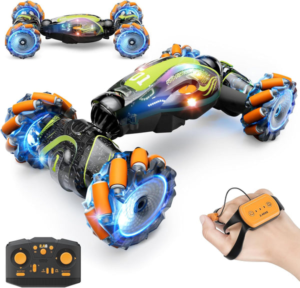 Gigilli Gesture Sensing RC Stunt Car with Spray Music Lights Remote Control