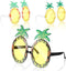 Weewooday 3 Pairs Tropical Pineapple Sunglasses, Novelty Fruit Shape Glasses for Hawaiian Luau Party