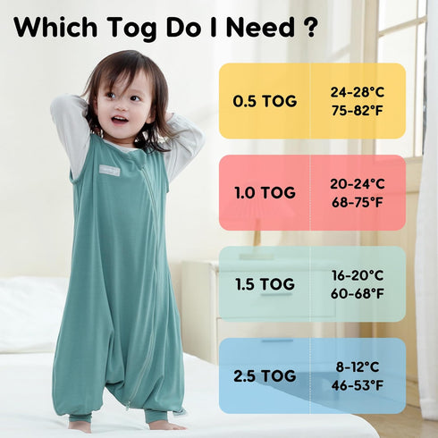 PuppyCozy: 9-48 1.0 Toddler Sleep Sack Months, Tog Sleep Sack with Legs, Baby Wearable Blanket