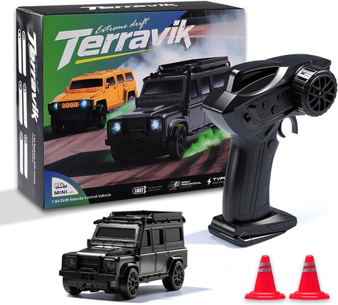 1/64 2.4Ghz Scale Desktop Drift RC Car,Mini RC Sports Car with Gyro Mini Drift Racing Remote Contrl Cars Model Toys