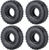 MOHERO 4PCS 1.0" Mud Grappler Rubber Tyre 62 * 22MM for Axial SCX24 90081 AXI00001 002 004 005 006 RC Crawler Car (A
