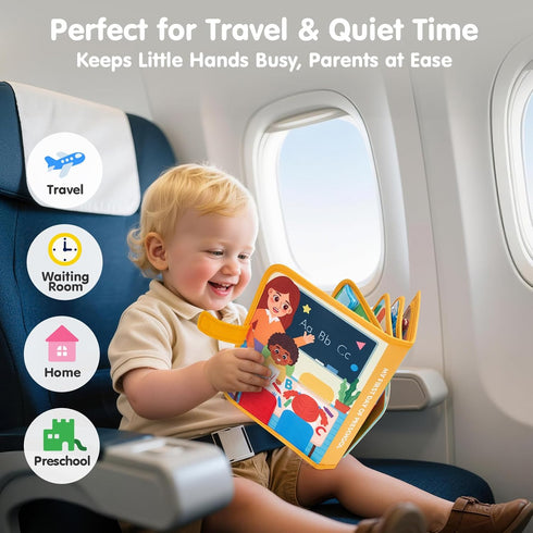 1-4, 2 2-4 hahaland Busy Book Preschool Learning Activities - First Day of School Gifts Activity Books for Toddlers