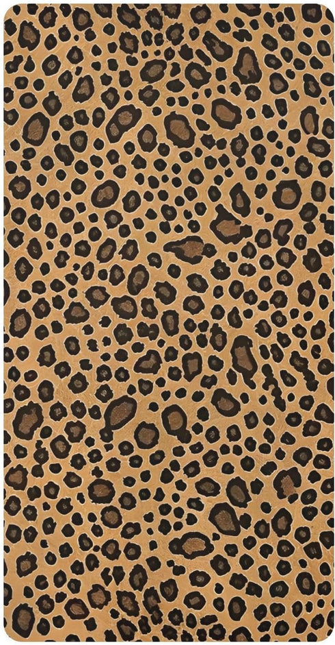 CZXW Fashion Leopard Crib Sheets Fitted 52" x 28" Natural Cotton Soft &
