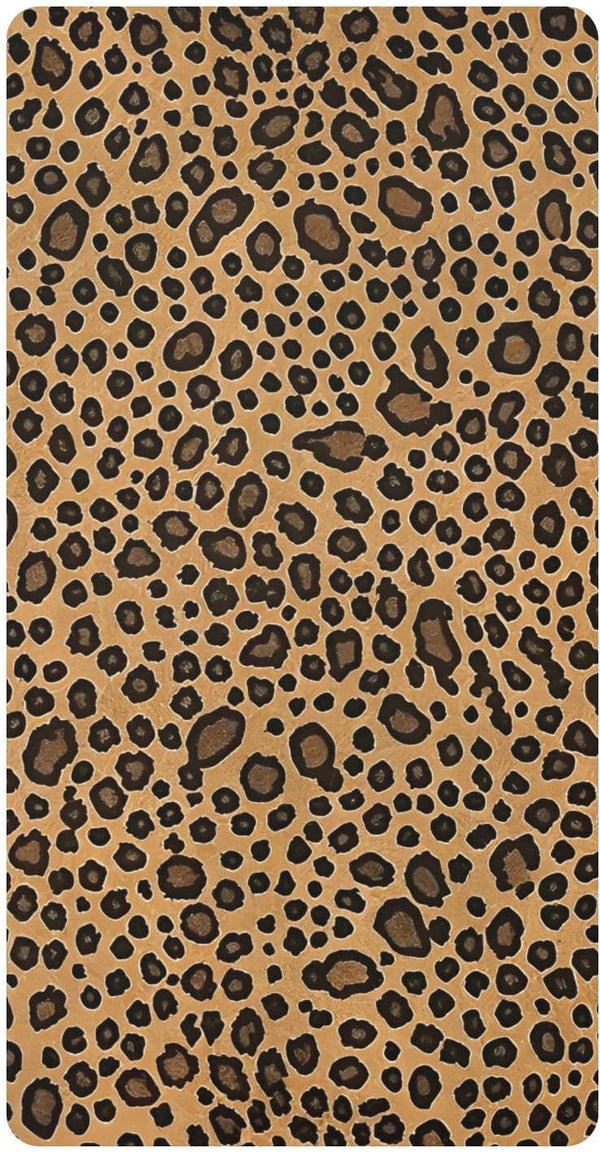CZXW Fashion Leopard Crib Sheets Fitted 52" x 28" Natural Cotton Soft &