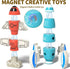 3-5, 33 Playset DIY Magnetic Robot Building Toy for Kids PCS STEM Stacking with Storage Box, Rocket Robot Creative Kit