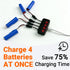 VBILUM 3.7V 1200mAh SM-2P 4-in-1 Li-ion Battery Plug and USB Charger for RC Cars RC Trucks Toy Robots Stunt Cars